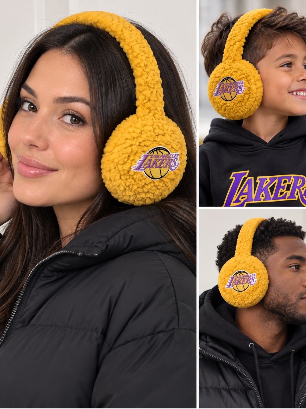 Kids Yellow Sherpa Earmuffs
